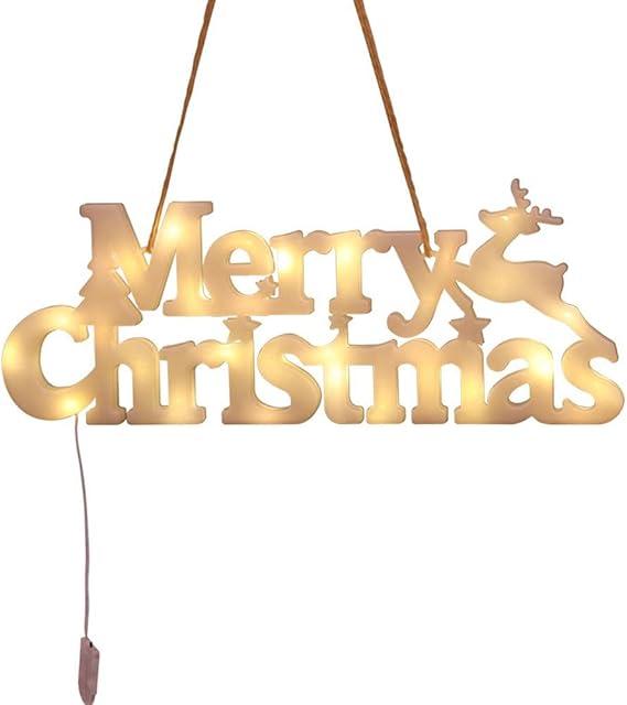 NOLITOY Merry Christmas Led Sign Decorative Tabletop Ornament for Holiday Decor Warm Light for Living Room Bedroom and Christmas Parties