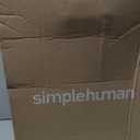 simplehuman 50 Liter / 13 Gallon Semi-Round Kitchen Step Trash Can with Secure Slide Lock, Grey Plastic (Gray)