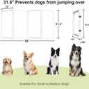 Extra-Wide Clear Dog Gate,(31.5" H*72" W),Transparent Pet Fence with Solid Hardwood and Plastic Board, Stylish & Durable Clear Acrylic Pet Gate for Doorways, Stairs and Hallways(4-Panel)