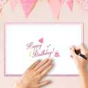 5 x 15th Birthday Card, Happy 15th Birthday Decorations for Girl,Special Birthday Gift Ideas for Daughter,Gifts for 15 Year Old Girl (WX-192)