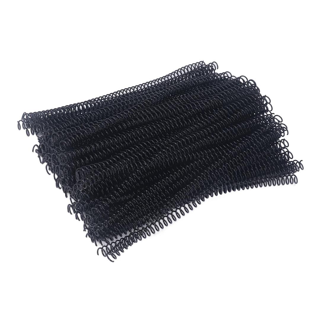 100 Pack Plastic Spiral Binding Coils, 4:1 Pitch 48 Loops for Letter/A4 Size, 360-Degree Rotation for Office School Projects, Suitable for Coworkers (Black, 1/2 Inch (100 Sheet Capacity))