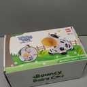 iPlay, iLearn Bouncy Pals Dairy Cow Hopping Horse, Plush Inflatable Animal Hopper, Indoor n Outdoor Ride on Jumping Bounce Toys, Birthday Gift for 18 Months 2 3 4 5 Year Old Kids Toddlers Boys Girls