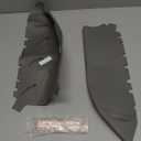 KBH Car Front Door Panel Armrest Cover Replacement for Honda Pilot 2009 2010 2011 2012 2013 2014 2015, Vinyl Leather Trim, 1 Pair, Gray (Leather Part Only)