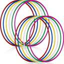 Syhood Glitter Plastic Exercise Hoop Fitness Hoop Adults Exercise Rings Fitness Circles for Party, Sports, Pilates, Playing, Weight Loss Accessories, One Size,  24 inches/ 60 cm