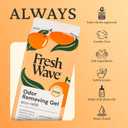 Fresh Wave Odor Removing Gel Eco-Refill, 63 oz. Orange Scent | 4 Empty Refillable Glass Jars | 4 Room Set