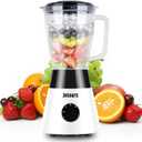 Blender for Smoothies, Small Blender with 500W Motor for Milkshake Desserts Nut Butter, Cocktails Sauces (White)