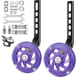 Bicycle Training Wheels for Kids Stronger Version Replacement Adjustable Bicycles Stabilizer for Children, Suitable for 12/14/ 16/18/ 20/ inch Children's Single Speed Bikes