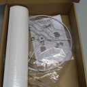 Tall Lamp Shade, White Drum Lampshade for Table Lamps Floor Lamp, 10" Top X 10" Bottom X 13" High Large Line Fabric Lamp Shade, Easy Assembly Replacement Lampshades