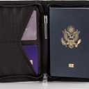 Passport Holder & Travel Wallet with RFID Blocking - Premium Document Organizer Case for Men and Women - Holds Passports, Cards, Tickets, ID, Cash - Compact Zippered Wallet - Midnight (Black)