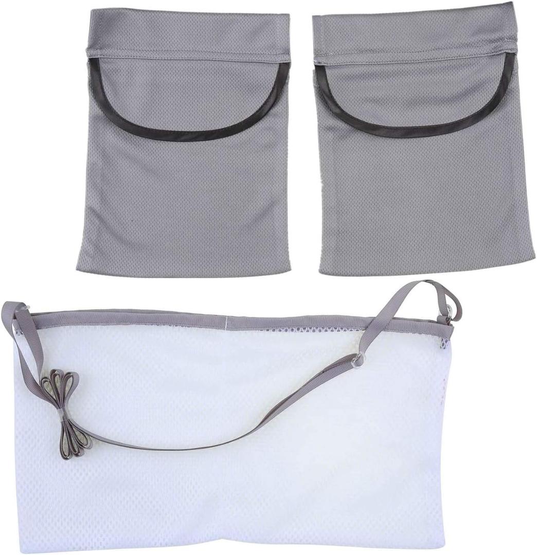 Adjustable Mastectomy Drain Holder Drainage Pouch with Shower Bag for Breast Surgery Mastectomy Breast Reduction Augmentation Post-Surgery Recovery Support Patient Care Kit (Gray)