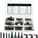 26pcs Fuel Line Quick Connect Assortment Kit, 11 Sizes Fuel Line Repair Kit Straight Elbow Pipe Connector Fittings SAE 7.89mm to 11.8mm