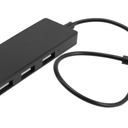 ultra slim USB Hub 4-port USB 2.0 Hub black