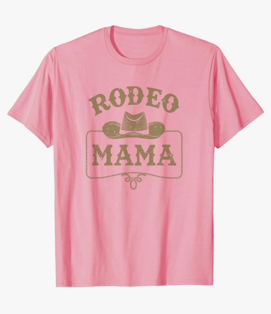 Rodeo Mama Cowboy Cowgirl Birthday Matching Family T-Shirt L