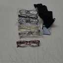 Kerecsen Reading Glasses 5 Pairs Fashion Ladies Readers Spring Hinge with Pattern Print Eyeglasses for Women (Mix Color -2, +6.00)
