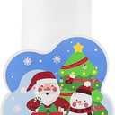 2 x Christmas Paper Towel Holder, Wooden Standing Kitchen Towel Holder with Santa & Snowman Design, Festive Holiday Decor for Kitchen, Bathroom, Dining Table  Indoor Winter Christmas Decoration