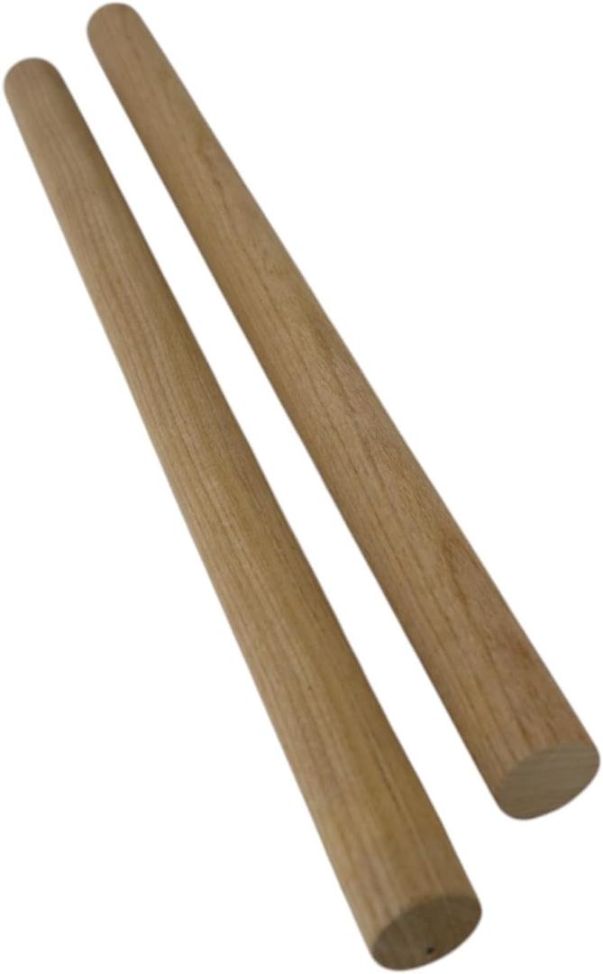 Cherry Wooden Dowel Rods - 3/4 x 12 Inch (Pack of 2) - Kiln-Dried Unfinished Natural Hardwood Dowels for Crafts and Woodworking