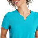 ScrubStar Womens Scrub Top Notch Neck 3 Pockets Moisture Control Fabric | Ultra-Soft Stretch Fabric, All-day Comfort, Comfortable Fit, Easy-care design, Built for Healthcare Professionals (Blue, XXXL)
