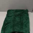 Puncuntex Flannel Fleece Throw Blanket Classic Green 50"60",Super Soft Plush Cozy Blanket with Square Grid Design Luxury for Couch Sofa Chair