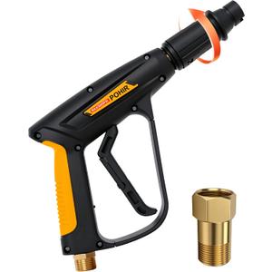 Pressure Washer Gun 3000PSI with Spray Nozzle Adjustable and M22 14mm/15mm Fitting, Electric Power Washer Gun for Garden Yard Cleaning Car Wash
