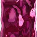 Caseative for iPhone 13 Case,Water Ripple Wave Meteorite Bubble Chrome Plating Electroplated Candy Phone Case (Eletro Red)