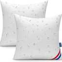 MIULEE Outdoor Pillows Pack of 2 18x18 Inch Outdoor Pillow Inserts Waterproof Decorative Throw Pillow Inserts, Square Water Resistant Pillow for Garden Couch Furniture