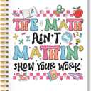 ROXMART Math Teacher Glitter Spiral Notebook, Back to School Teacher Gifts Journal, Mathematics Teachers Appreciation Hardcover Notebook Journal for Writing Note Taking, 5.5x8.3 Inch (Style04)