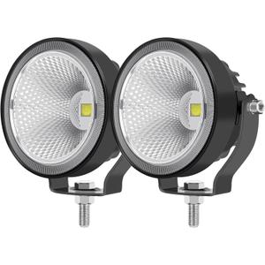 SUFEMOTEC 4 Inch Led Pod Light IP68 White LED Work Light Bar Car 12V 24V Led Flood Beam For Trailer Motorcycle Truck 4x4 Off Road Pick-up Deck Dock Marine Auxiliary Fog Driving Lights 2PCS