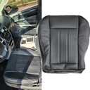 SecosAutoparts Driver or Passenger Side Bottom Replacement Perforated Leather Seat Cover Compatible with Chrysler Town and Country 2011-2016 Compatible with Dodge Grand Caravan 2008-2020 Black