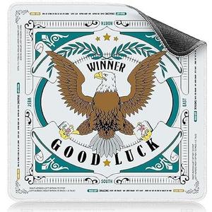 Lmbabter American Mahjong Mat for Table，31.5“*31.5” UniqueTable Cover for Poker/Board/Card Game/Party Supplies，Green