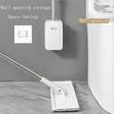 Removable Toilet Brush Set, Soft and Medium Bristles for Cleaning Hygienic Corners, Comes with Suction Cup Seamless Hooks, Grey