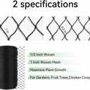 Deer Fence Netting 7.5x65Ft, Heavy Duty 1/2" Mesh Deer & Animal Barrier for Garden, Fruit Trees, Plants Protection - UV Resistant, Reusable with Zip Ties