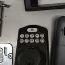 Veise Fingerprint Door Lock Set, Keyless Entry Door Lock, Front Handle Set, Electronic Keypad Deadbolt with Lever Handle, 2 Keys, Auto-Locking, One-time Codes, Easy to Install, Matte Black