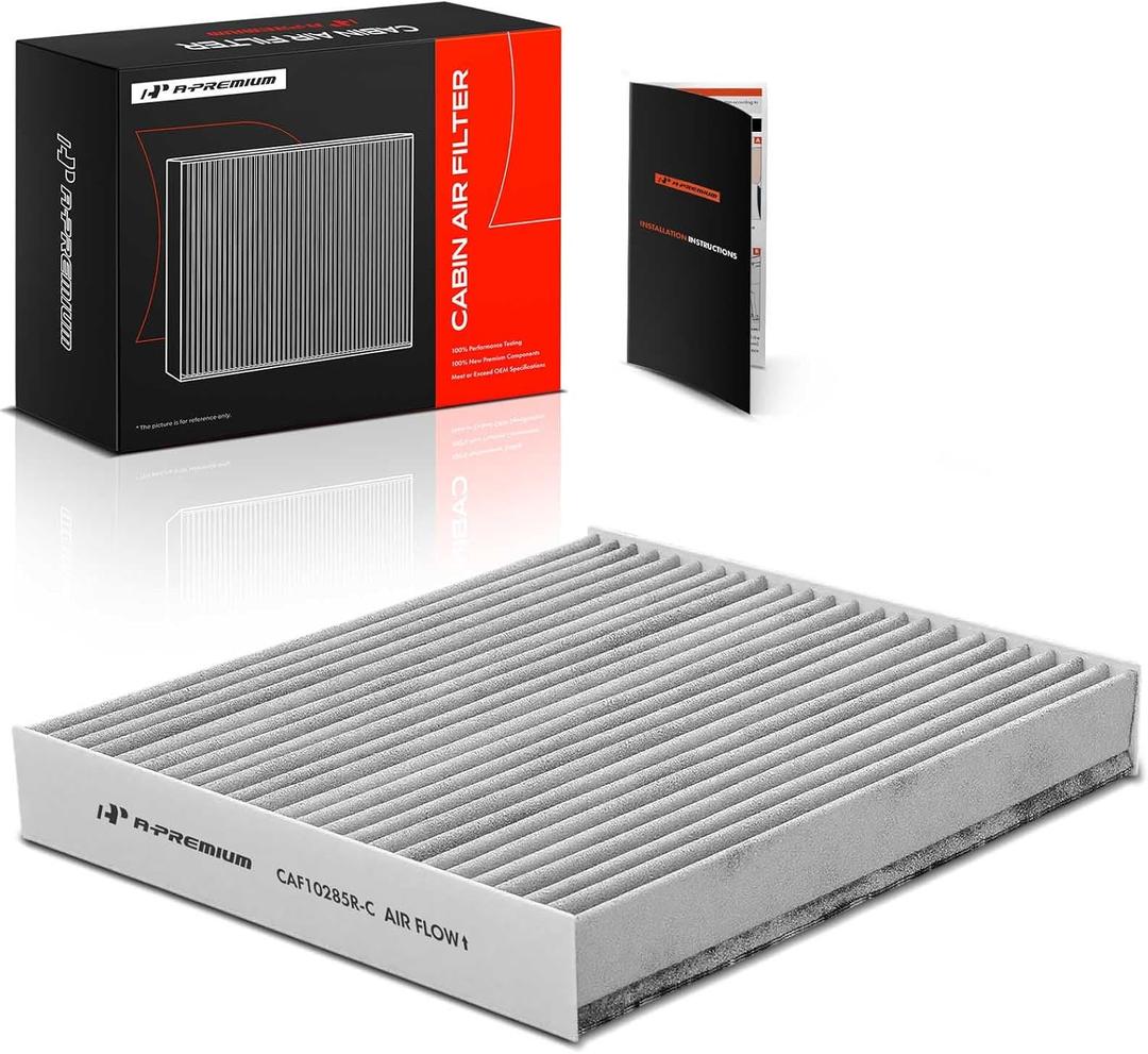 A-Premium Cabin Air Filter w/Activated Carbon Compatible with Toyota, Lexus, Land Rover, Scion, Subaru, Pontiac & Jaguar - Camry, RAV4, Highlander, Corolla, Sienna, Tundra, Prius, 4Runner, Outback