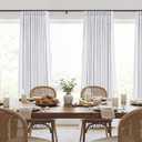 HOMEIDEAS Snow White Pinch Pleated Curtains 100% Blackout,Linen Blend Luxury Thermal Insulated with Adjustable Hooks, for Living Room Bedroom Modern Farmhouse Decor, 40" Wx84 L 2 Panels, Snow White 