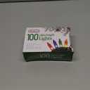 PREXTEX Christmas String Lights with Green Wire - 100 Count, 20 Ft Multicolored Christmas Tree Lights for Xmas Decorations Indoor and Outdoor - Incandescent String Light for Patios, Fences, Holidays