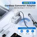 Upgraded 350W Voltage Converter US to Europe for Hair Straightener Shaver Toothbrush CPAP Camera Cell Phone - 220V to 110V Converter for European Travel, Power Converter Adapter Combo with PD Chargers