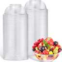 300 Pieces Clear Mini Plastic Bowls 6 oz Disposable Hard Plastic Ice Cream Bowls Small Disposable Bowls for Serving, Weddings, Catering, Home, Parties or Event Party Supplies