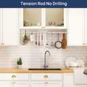 ENJOYBASICS 2 Pack Adjustable Spring Tension Curtain Rods 32 to 66 Inches, Stainless Steel White Shower Rod No Drilling for Window, Bathroom, Closet, Room Divider, 7/8" Diameter