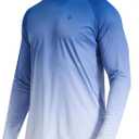 NOMINATE Mens UPF 50+ Hoodie Swim Shirts Long Sleeve Sun Protection SPF Rash Guard Shirt UV for Beach Swimming Fishing (XL)