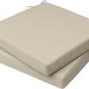 AAAAAcessories Outdoor Seat Cushions for Chairs, Waterproof, Fade-Resistant, 18" x 18" x 2", Patio Furniture Replacement Cushions, Set of 2, Beige
