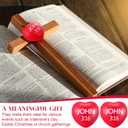 Zubebe 48 Pcs Christian Heart Stress Balls Bulk, John 3: 16 Jesus Loves You Foam Squeeze Balls, Religious Gifts for Sunday School Church Baptism First Communion Easter Vbs Party Favors (Red)