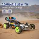 Preglued 12mm Hex Wheel Rims & Rubber Tires with Foam Inserts 3.46" / 88mm Replacement for 1/10 RC Off-Road Car Buggy, Set of 4 (Color 03)