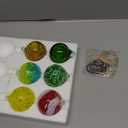 Consevisen Hand Blown Glass Ball Christmas Ornaments, 6 Pcs Colorful Hanging Friendship Witch Balls Ornaments for Christmas Tree, Garden, Window and Outdoor Decor, for Family and Friend