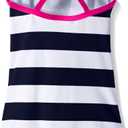 Kanu Surf Girls Layla Beach Sport Banded 1 Piece Swimsuit (2T, Layla Navy Stripe)