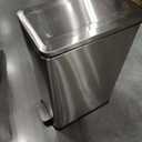 BINO Stainless Steel 1.3 Gallon / 5 Liter Rectangle Step Trash Can, Brushed Steel