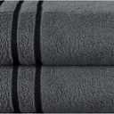 Cotton 2 Pack Oversized Bath Towel Set 28x55 inches, Large Bath Towels, Ultra Absorbant Compact Quickdry & Lightweight Towel, Ideal for Gym Travel Camp Pool - Charcoal Grey