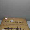 Upick Acoustic Wood Wall Panels - 4 Pack 24"x24" Sound-Absorbing Slat Wood Panels, MDF Panels for Home, Studio, Office (Matte Black)