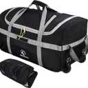 REDCAMP 85L/120L/140L Foldable Duffle Bag with Wheels, Large Travel Duffel Bag