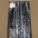 SWTYMIKI Shower Caddy Tension Pole - 4-Tier Corner Shower Organizer Tension Rod with Soap Holder, Toothbrush Holder & 4 Hooks, Adjustable Stainless Steel Bathroom Organizer 27.6 to 108.3 inch, Black