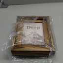 Emfogo 5x7 Picture Frame Rustic Wood Hinged Folding Double Photo Frame, Double Sided Display Rotatable High Definition Glass Collage Picture Frames Vertically on TableTop (Carbonized Black)